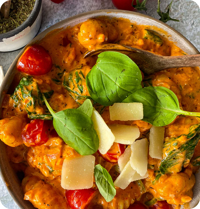Romige gnocchi pan